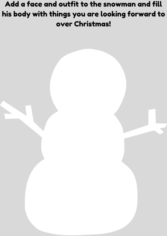 Snowman Worksheet Digital Download Resource