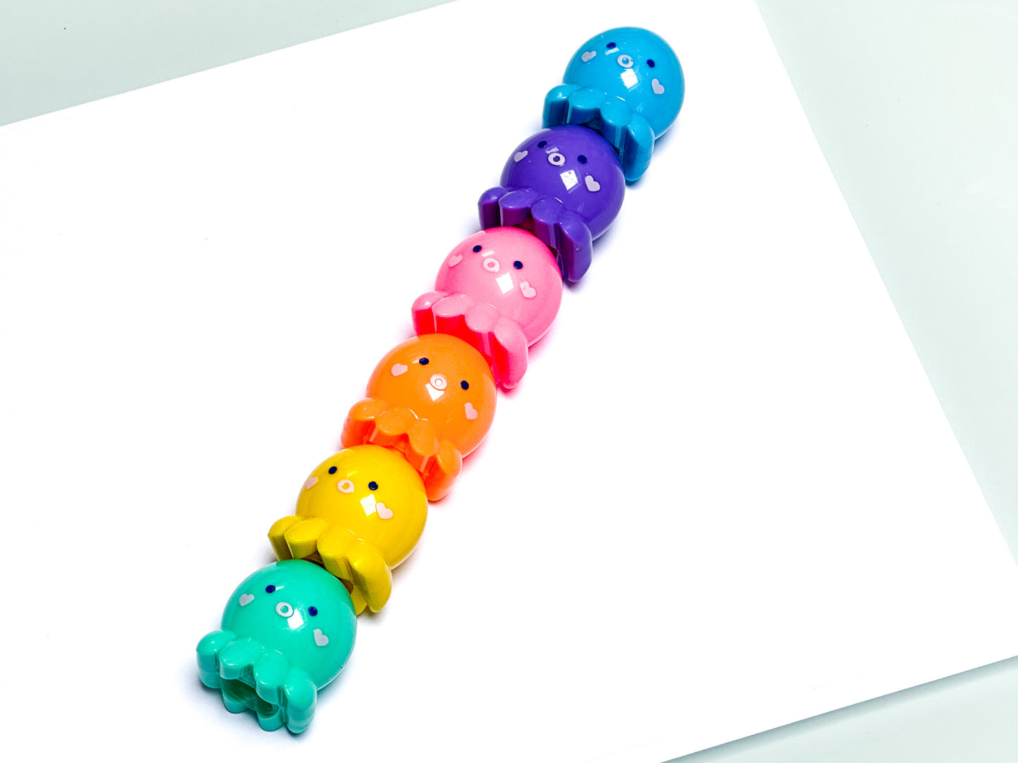 Emotion Octopus Multi coloured Highlighters Stack