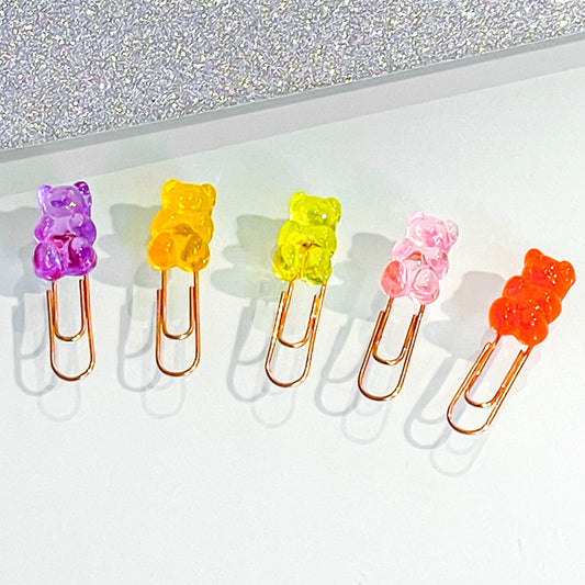 Set Of Five Novelty Gummy Bear Paper Clips - Alpaca Bag 