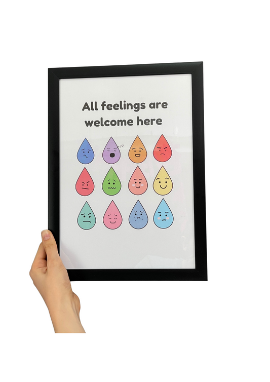 All Feelings Are Welcome Here A4 Print