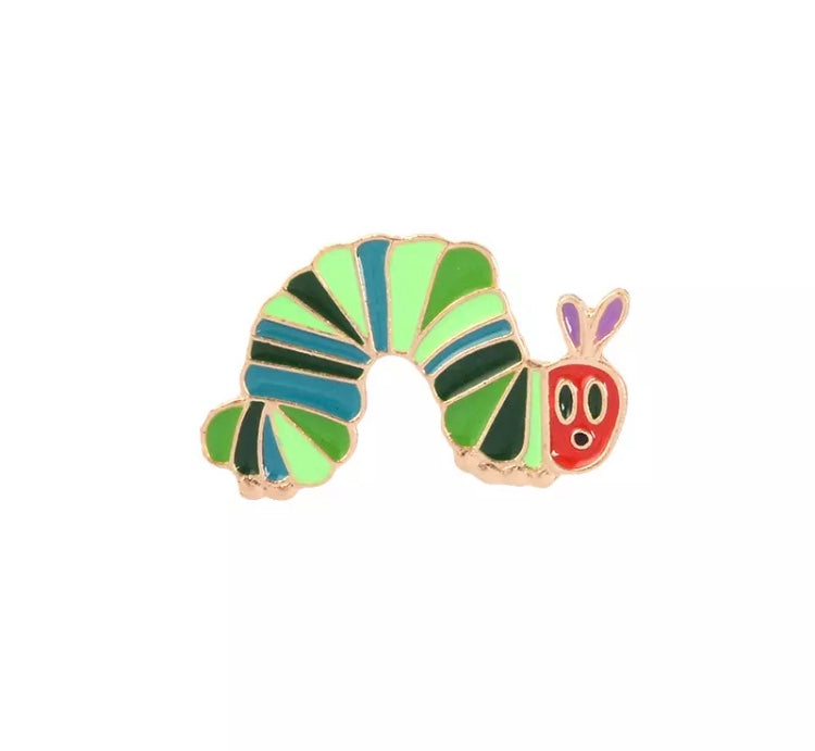 Caterpillar pin badge gift