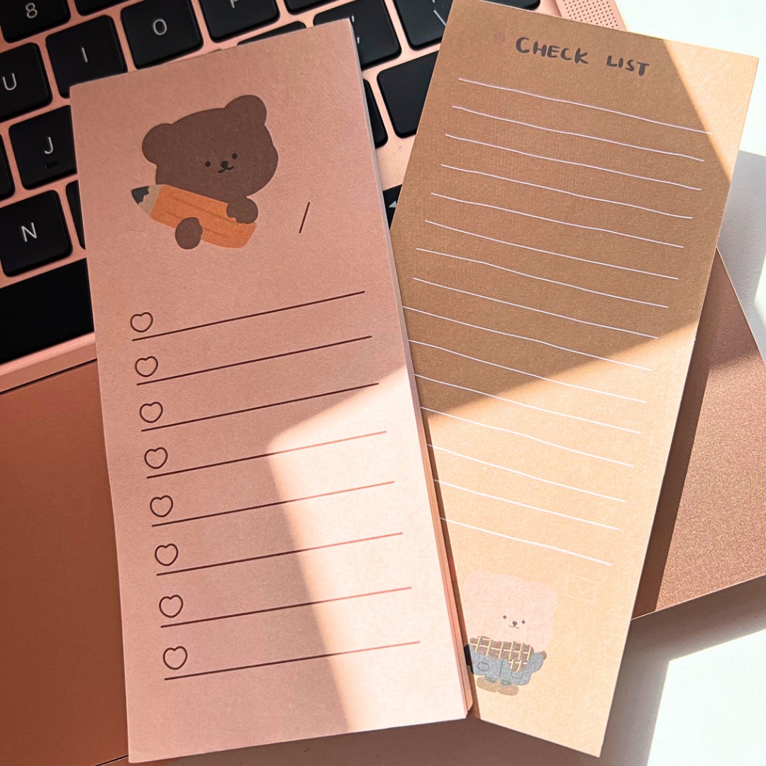 Teddy Bear Note Pad, To Do List