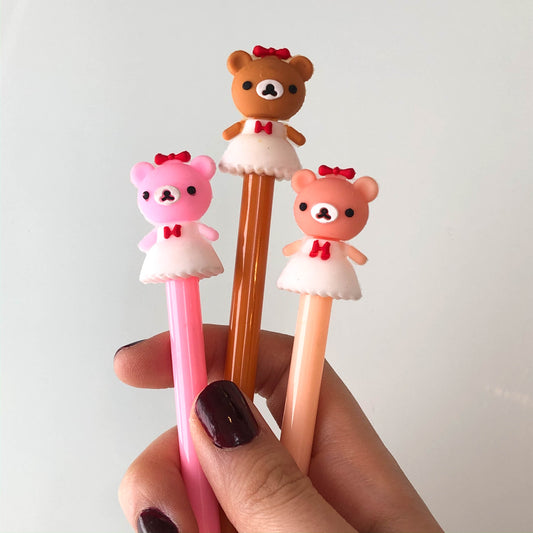 Novelty teddy bear pen